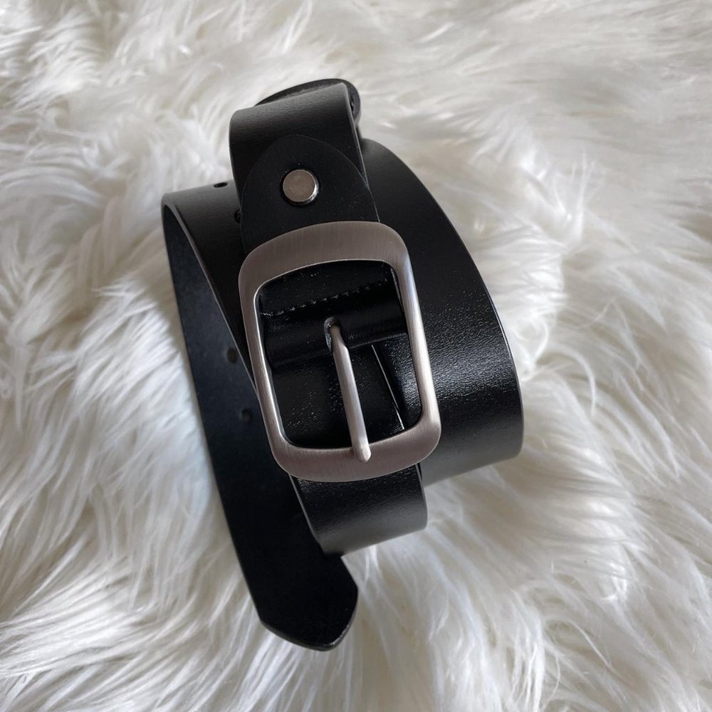 Korean style black belt leather